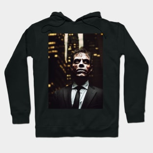 Zombie Wallstreet Broker Portrait Hoodie